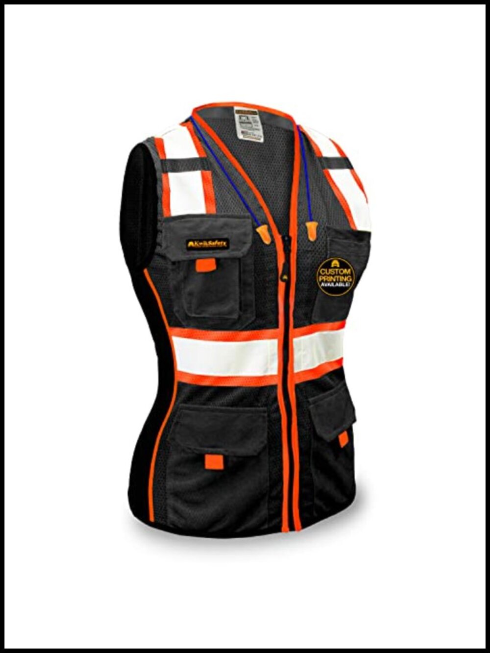 KwikSafety Womens High Visibility Safety Vest with Pockets Reflective Workwear